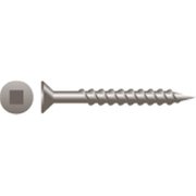 STRONG-POINT Wood Screw, #8, 1-3/4 in, Plain Stainless Steel Flat Head Square Drive 828QL
